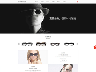 珠宝/皮具/眼镜网站建设眼镜 大气 黑白